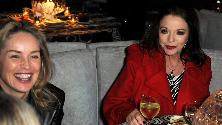 Joan Collins with Sharon Stone