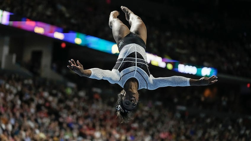 Simone Biles on the floor