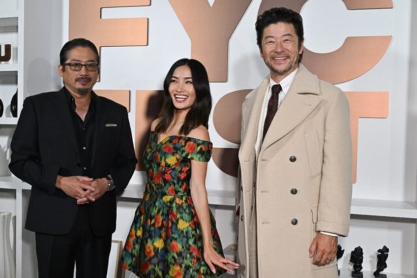 (L-R) Emmy wins are predicted for 'Shogun' stars Hiroyuki Sanada and Anna Sawai, while sup