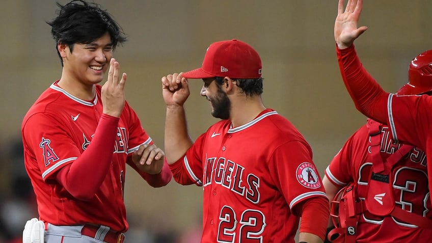 Shohei Ohtani and David Fletcher vs Twins