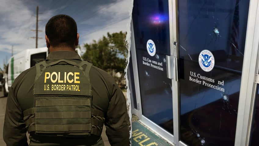 U.S. Border Patrol official and U.S. Customs and Border Protection building.