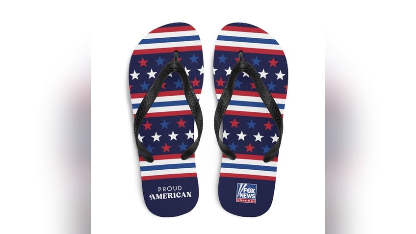 Celebrate Labor Day with a comfy pair of red, white and blue flip-flops. 