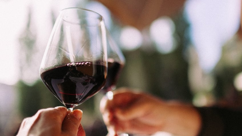 two wine glasses