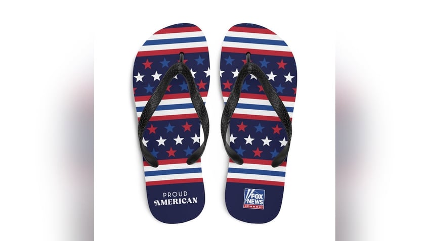 Wear your American pride the entire summer with these Fox flip-flops.