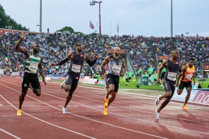 South African Akani Simbine upstaged Italy's Olympic champion Marcell Jacobs over 100m at