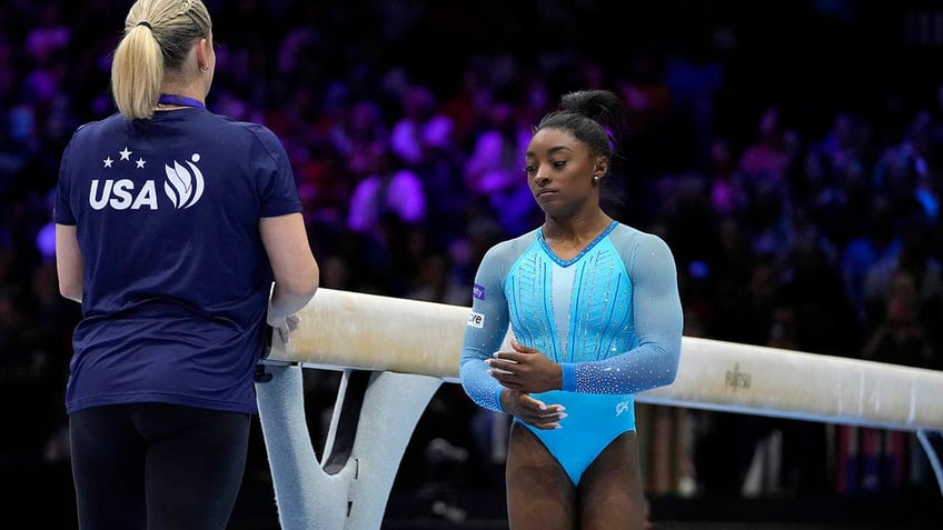 simone biles has 5th skill named after her as she nails yurchenko double pike vault at world championships