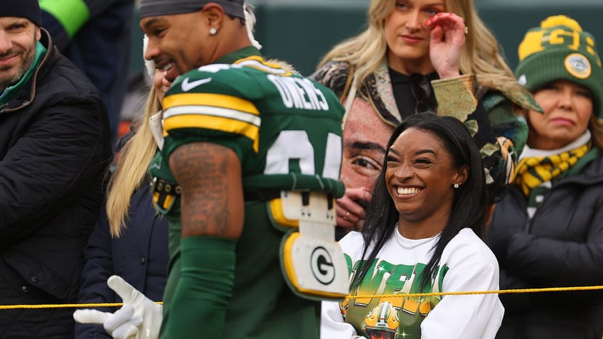 Simone Biles smiles