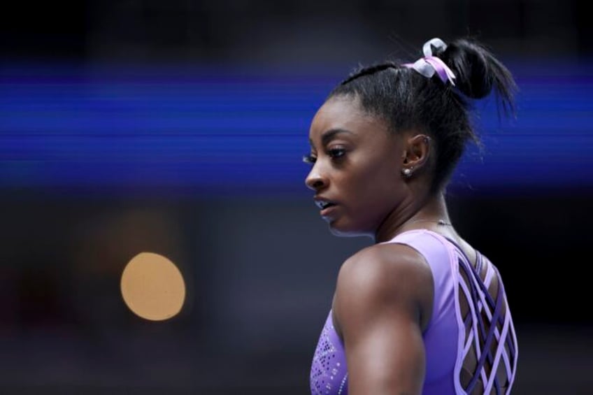 simone biles wows on vault while surging to the lead at the us gymnastics championships