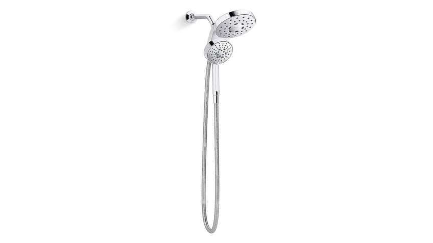 Dual showerheads combine the benefits of a fixed and handheld in one.