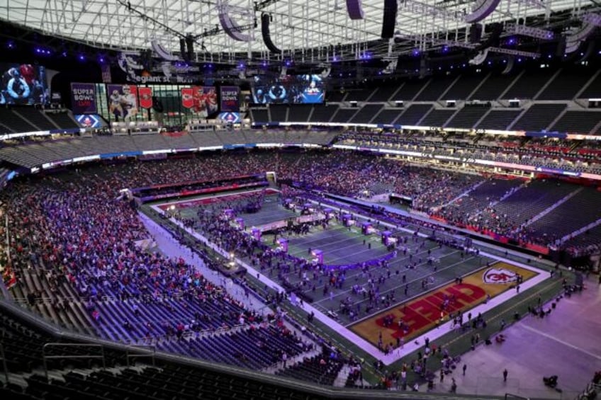 The Allegiant Stadium gears up to host the Super Bowl, the latest major sporting event to be held in Las Vegas