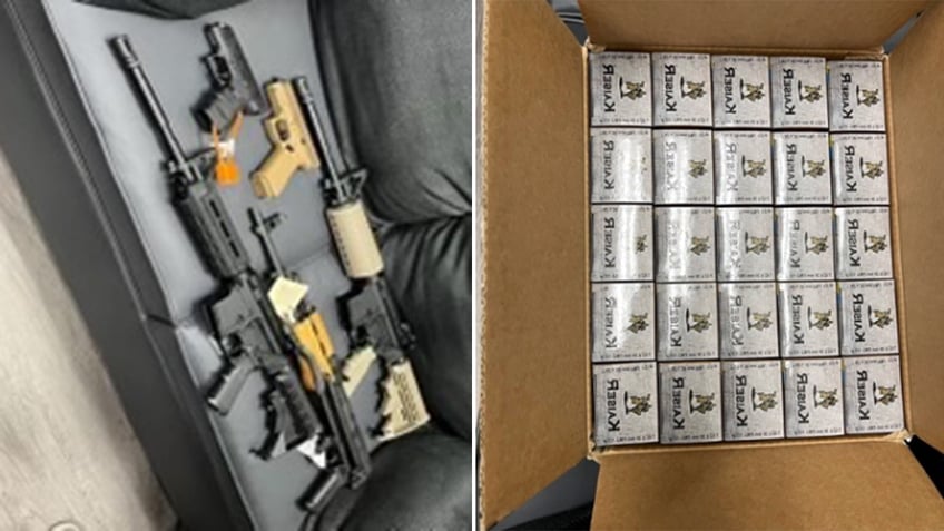 Weapons and ammunition found during ICE arrest