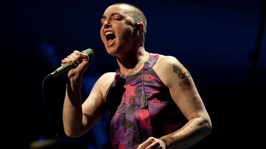 Sinead O'Connor performing on stage in Brussels