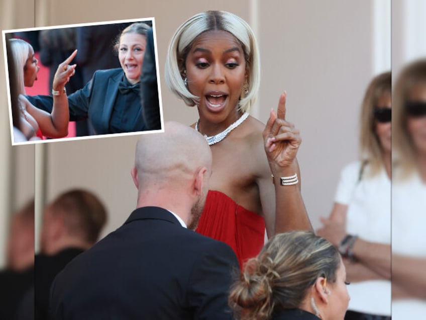 CANNES, FRANCE - MAY 21: Kelly Rowland attends the "Marcello Mio" Red Carpet at