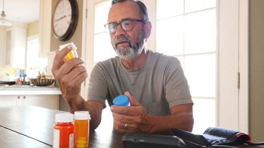 Man with medications