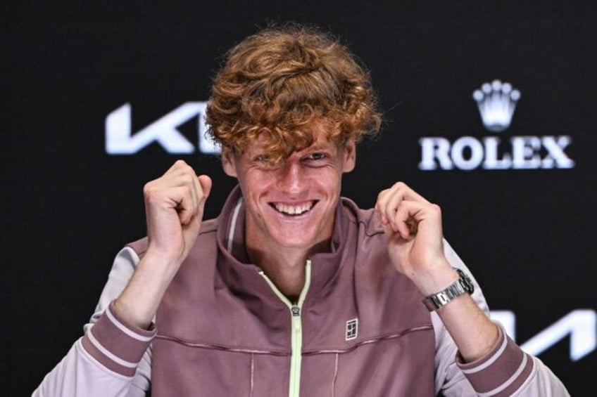 Italy's Jannik Sinner addresses the media after victory against Russia's Daniil Medvedev at the Australian Open