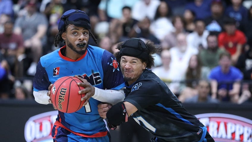 slamball coaches exchange words as hard hitting basketball returns to forefront