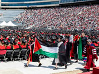 Small pro-Palestinian protests held Saturday as college commencements are held