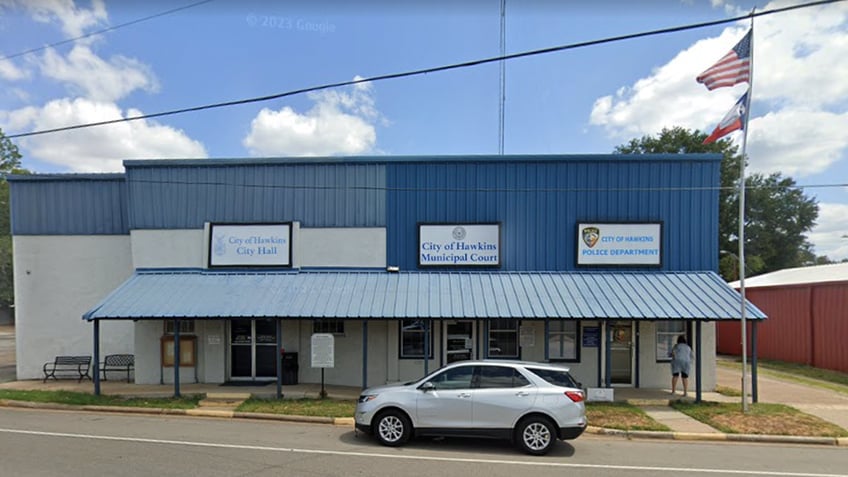 Street view of Hawkins Police Department