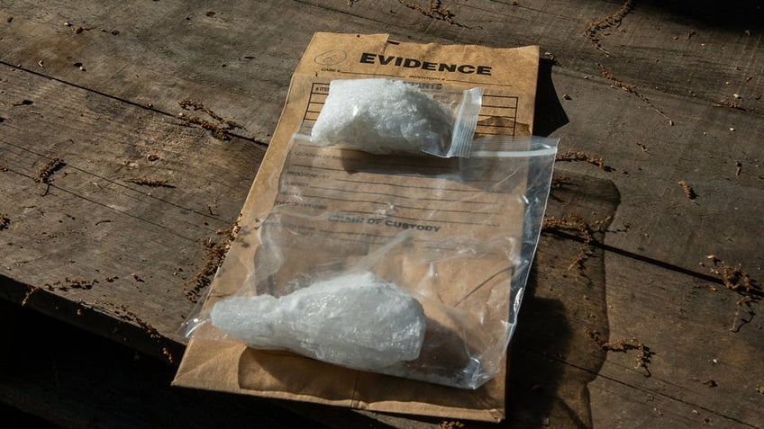 A close-up of drugs seized from a bust.