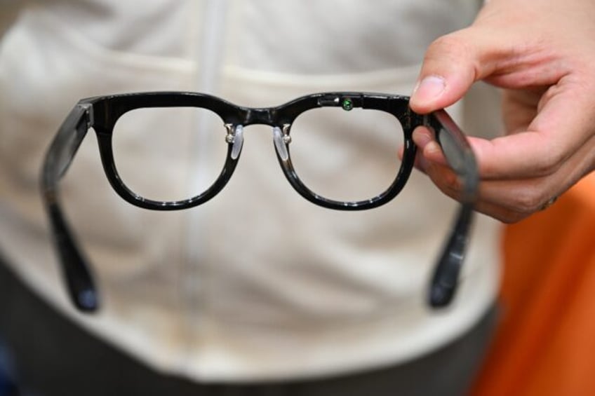 Halliday-branded smart glasses on display at the Consumer Electronics Show in Las Vegas, w