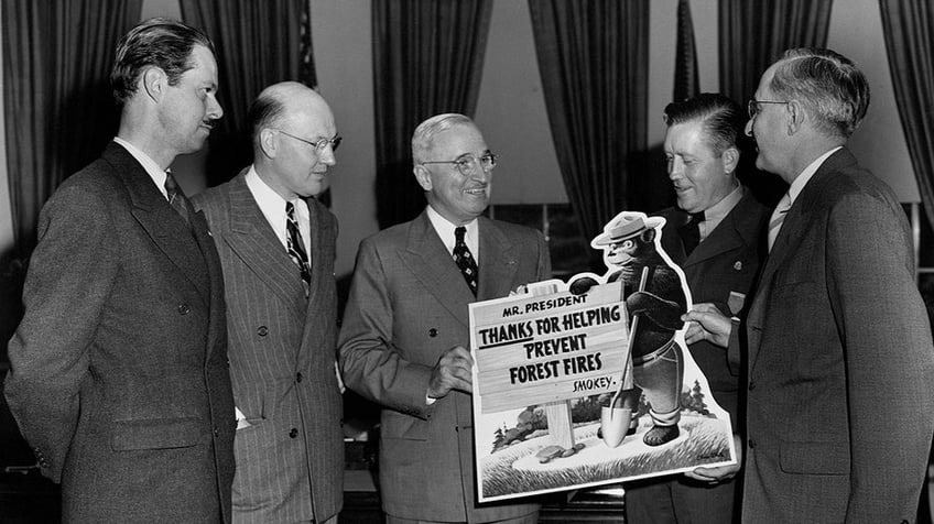 Smokey Bear with President Truman.