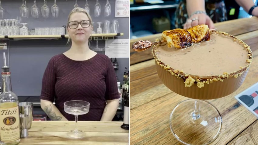 Michelle Novosel, owner and executive chocolatier at Pizzelle's Confections in Huntsville, Alabama, shares her s'mores martini recipe.