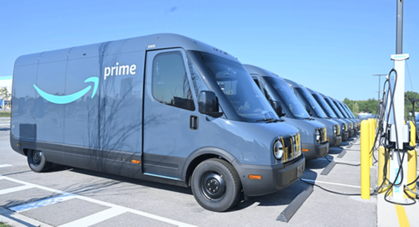 snarled supply chain paralyzes rivian delivery van production for amazon