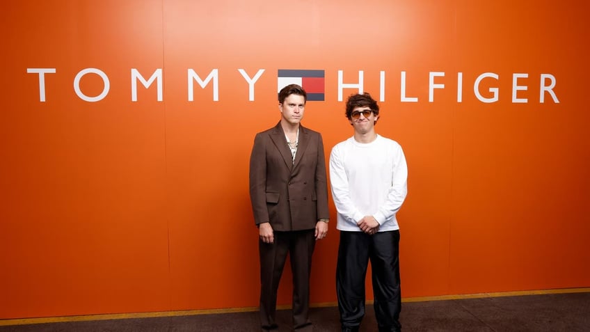 colin jost and pete davidson on tommy hilfiger red carpet