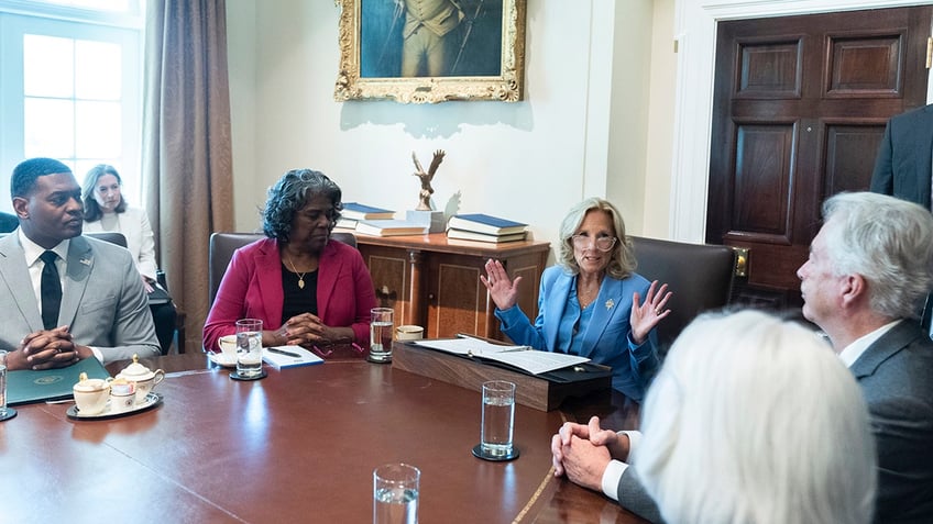 Jill Biden at cabinet meeting