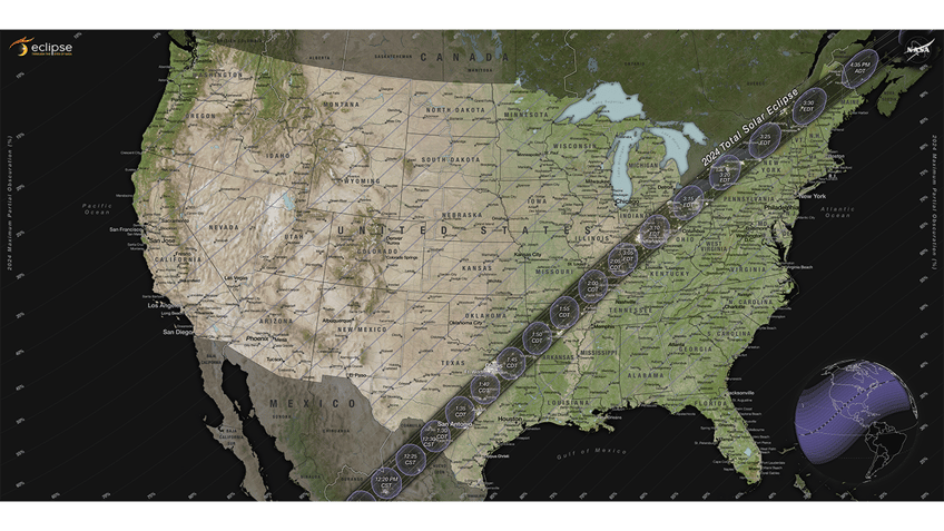 NASA solar eclipse map