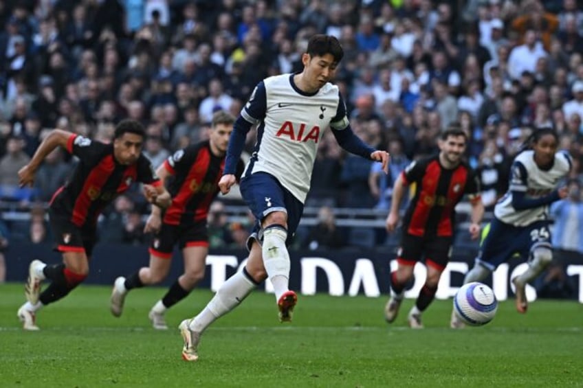 Son Heung-min scored in Tottenham's 2-2 draw with Bournemouth on Sunday