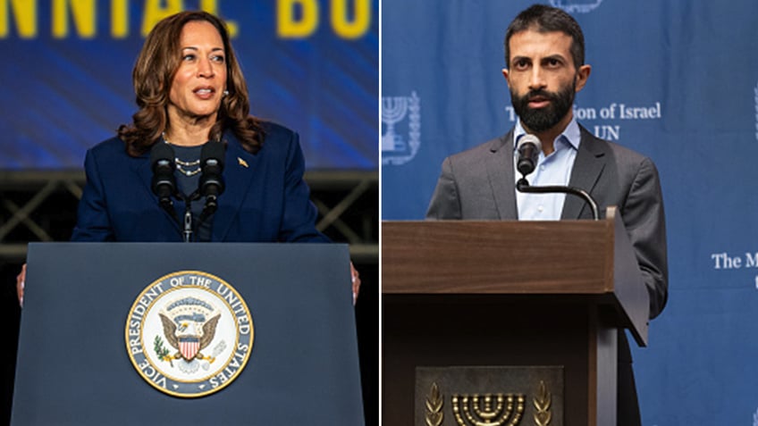 Kamala Harris and Mosab Hassan Yousef