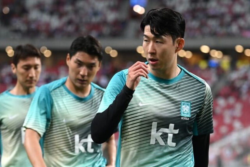 Son Heung-min scored two goals for South Korea against Singapore in Thursday's World Cup q