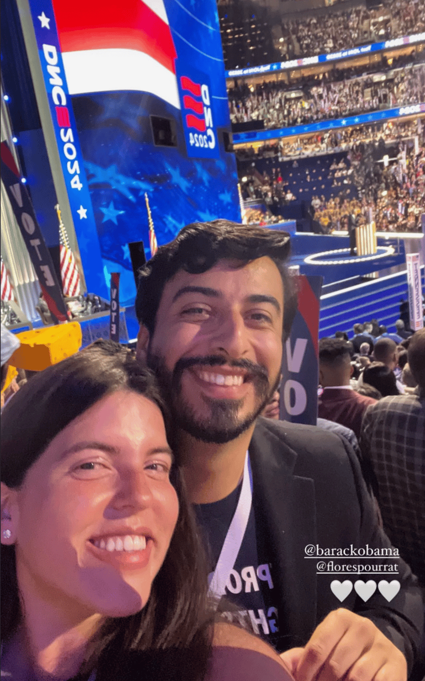 Senior Legislative Assistant Francisco Flores-Pourrat attended the convention Tuesday night during addresses from President Barack Obama and Michelle Obama, according to photographs shared with Breitbart News.