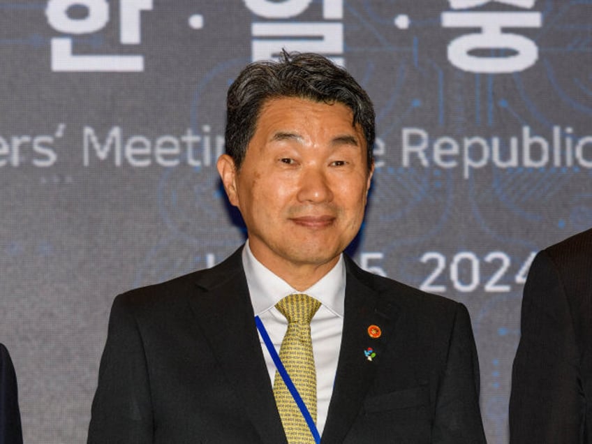 SEOUL, SOUTH KOREA - 2024/06/15: Minister Moriyama Masahito(L) of the Ministry of Educatio