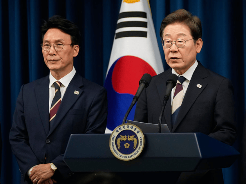 SEOUL, SOUTH KOREA - JUNE 04: Newly elected South Korean President Lee Jae-myung speaks du
