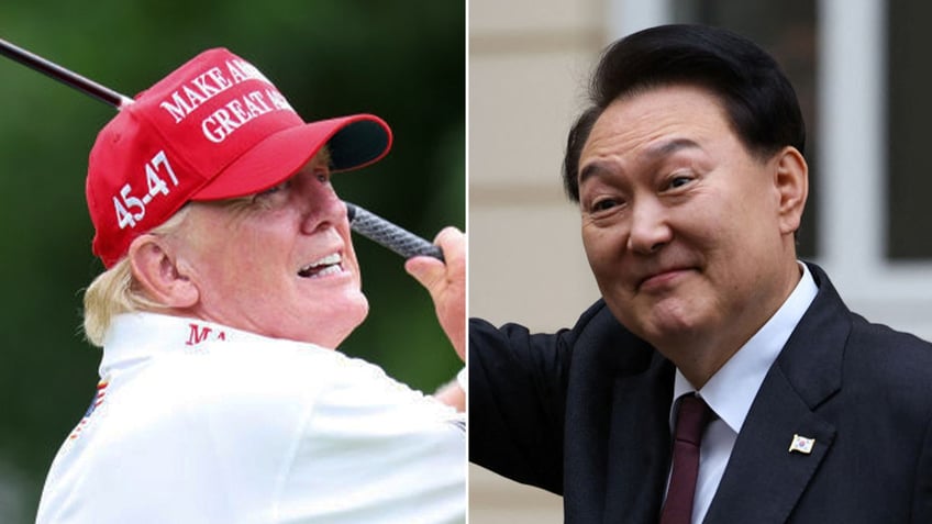 President-elect Trump and South Korean President Yoon Suk Yeol.