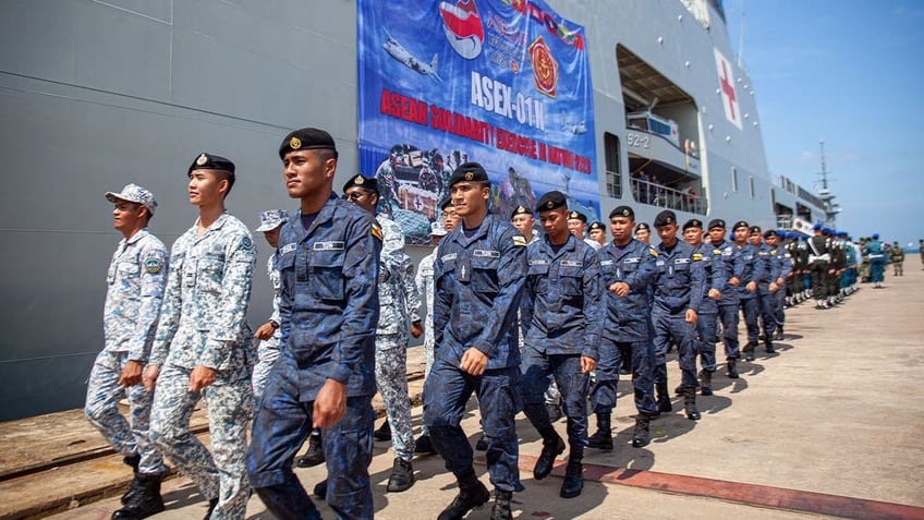 southeast asia holds 1st joint naval exercise as beijing increases assertiveness in south china sea