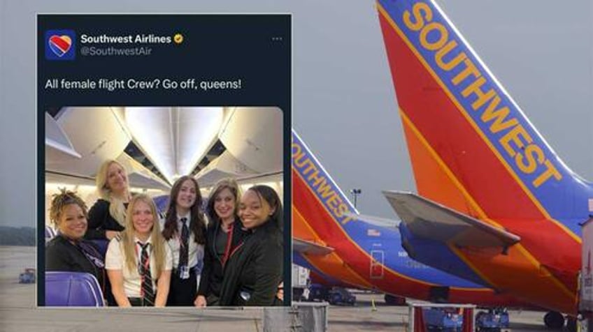 southwest airlines deletes x post celebrating all female flight crew