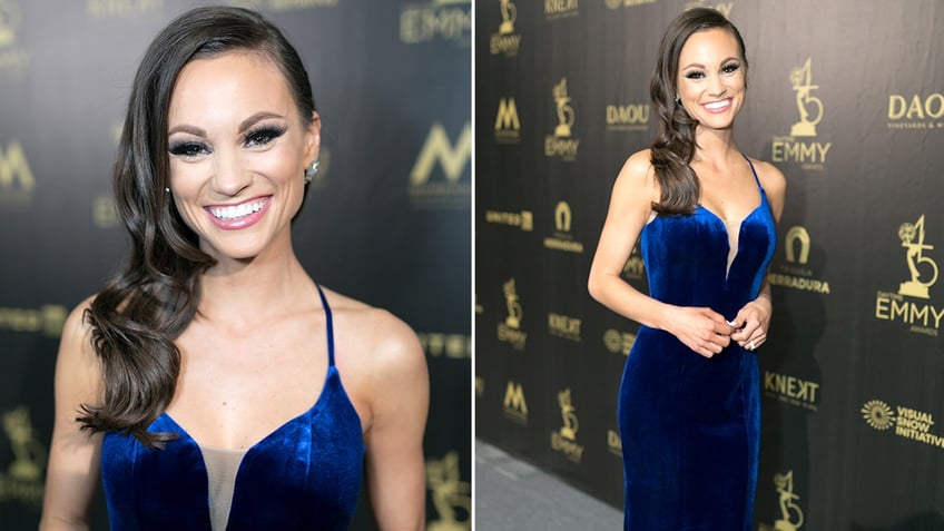 Emily Calandrelli appears at the 2018 Daytime Emmy Awards in Pasadena, California.