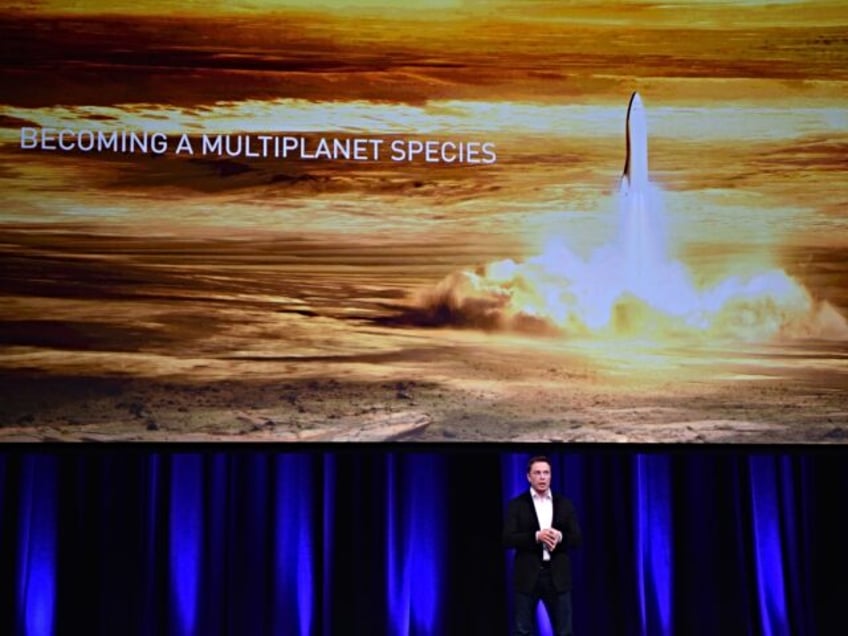 Billionaire entrepreneur and founder of SpaceX Elon Musk speaks at the 68th International