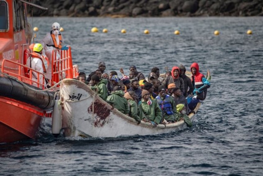 The number of migrants arriving in Spain's Canary Islands by boat from West Africa hit a n