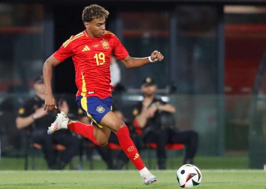 Sixteen year-old Lamine Yamal became his country's youngest ever player and goalscorer aga