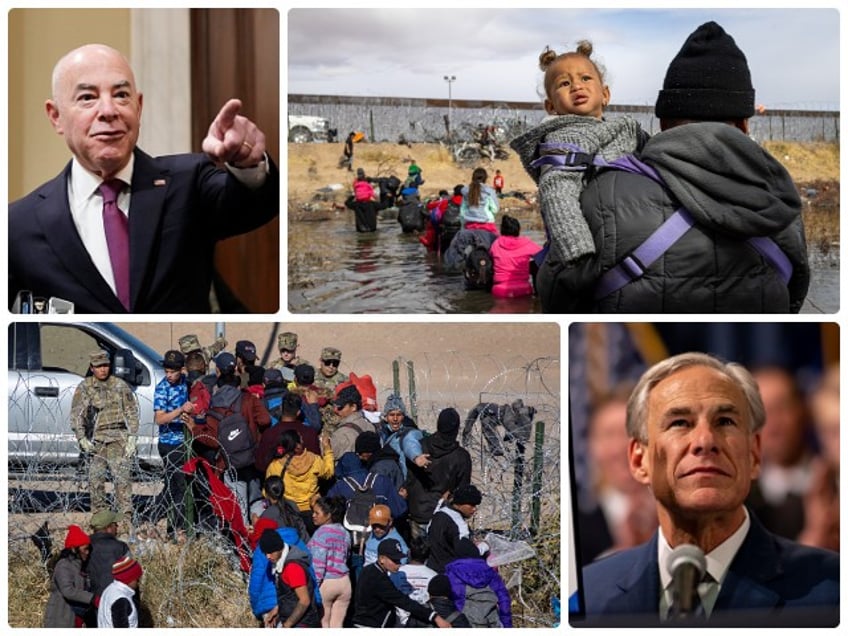 Texas Governor Greg Abbott calls DHS Secretary Alejandro Mayorkas "pathetic." (Getty Images)