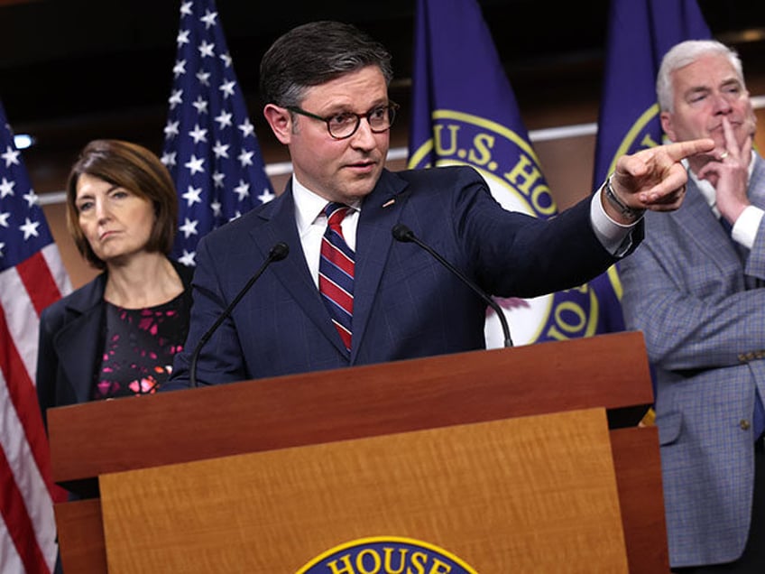 Speaker of the House Mike Johnson (R-LA) speaks at a press conference at the U.S. Capitol on December 12, 2023 in Washington, DC. Johnson spoke on the Republican's planned impeachment inquiry into President Joe Biden. Johnson was joined by Rep. Cathy McMorris Rodgers (R-WA) and House Majority Whip Tom Emmer …