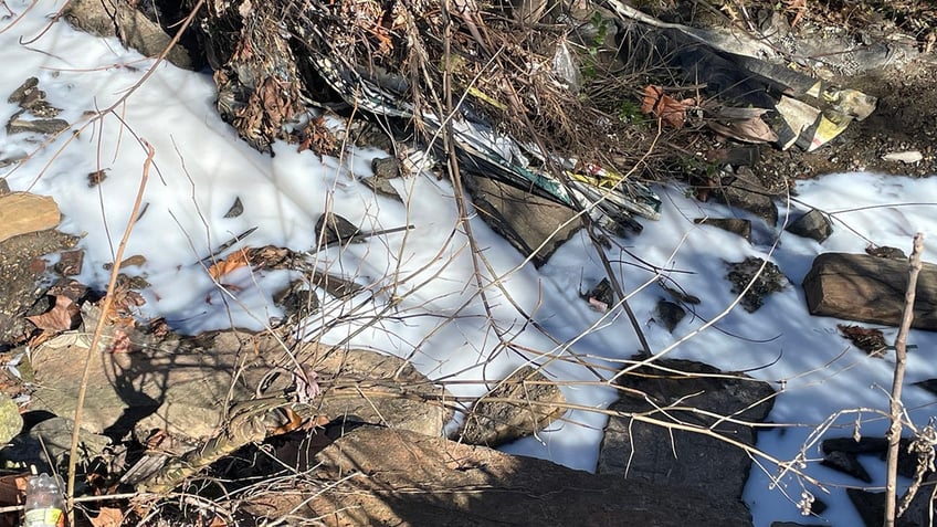 white-colored stream flowing