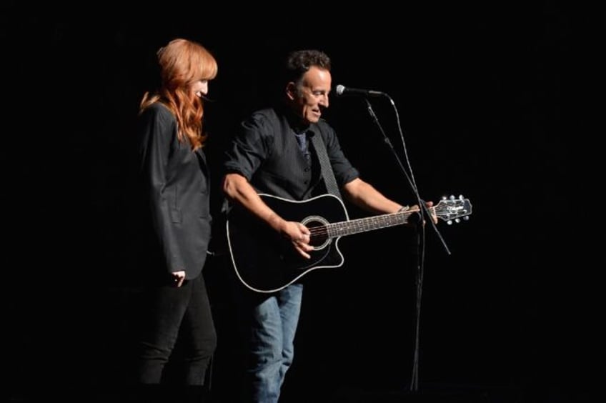 Bruce Springsteen (R) released a surprise EP one week after criticising US President Donal