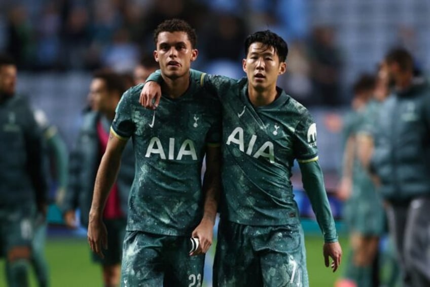 Brennan Johnson (left)scored Tottenham's winner in a 2-1 victory at Coventry