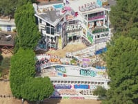 Squatters turn Hollywood Hills mansion into 'eyesore' with graffiti: video