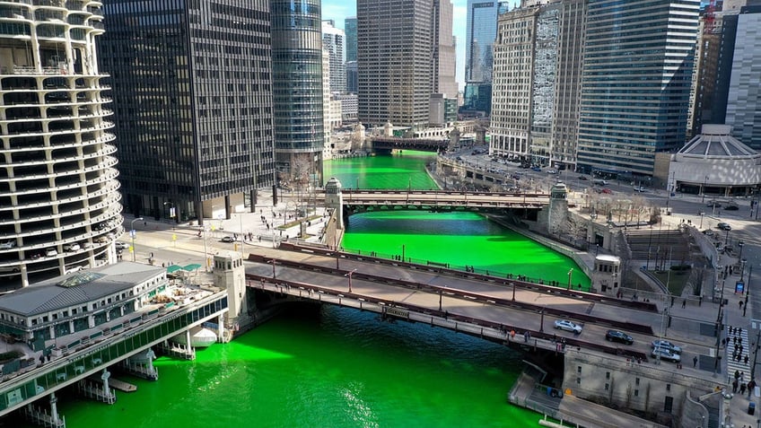 Chicago River dyed green